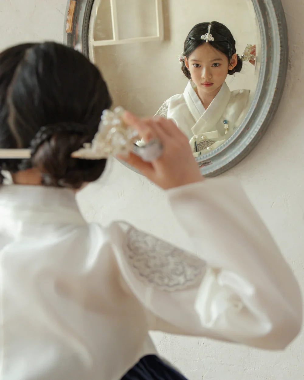 Sungbin Pleated Navy Girl Hanbok (100D-10YR) - Native Korean