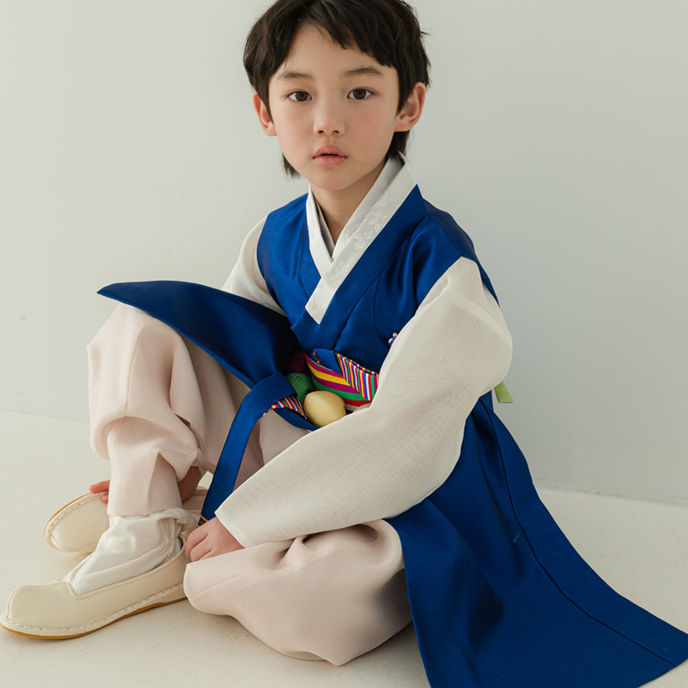 Dongjoon Saekdong Blue Boy Hanbok (1-12YR)