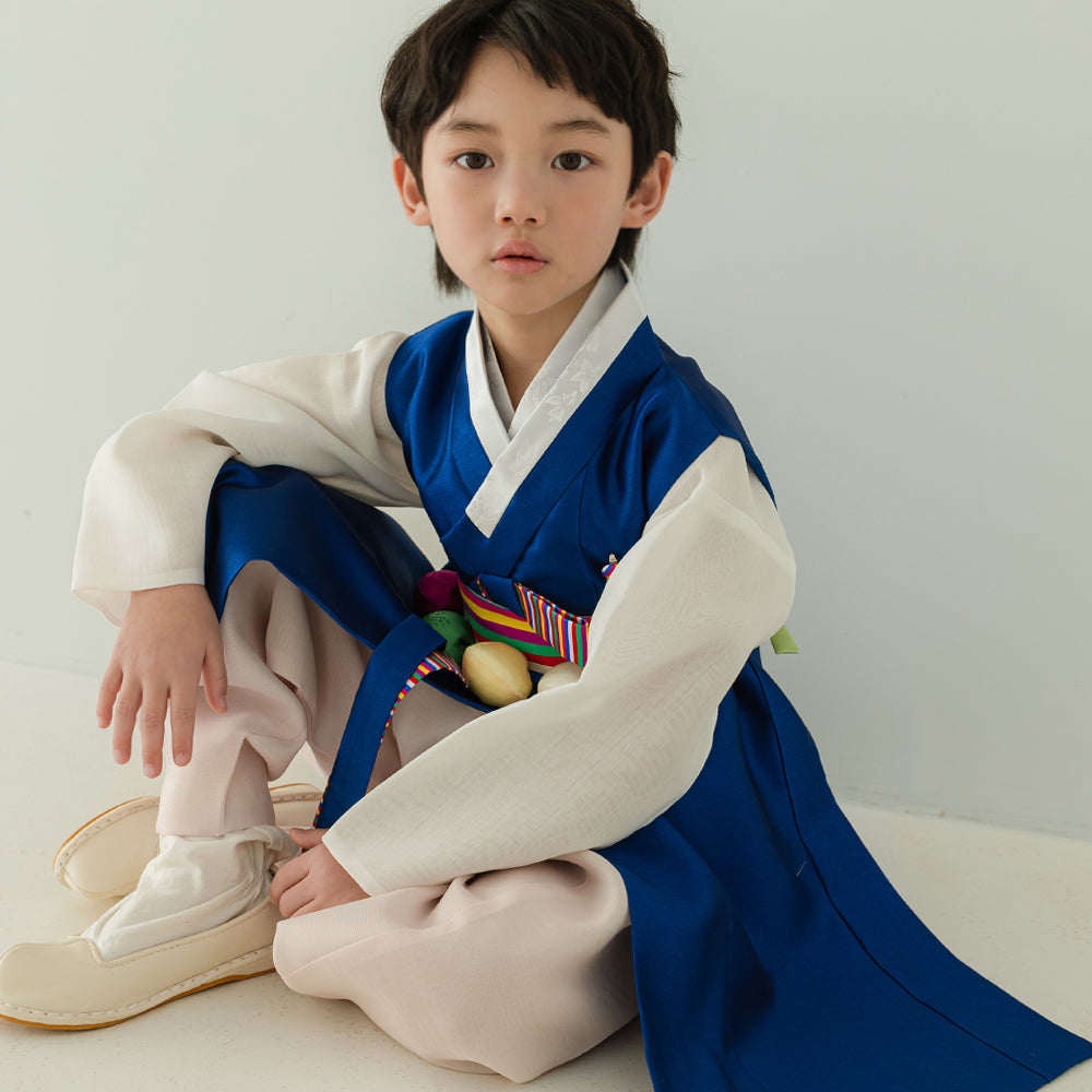 Dongjoon Saekdong Blue Boy Hanbok (1-12YR)