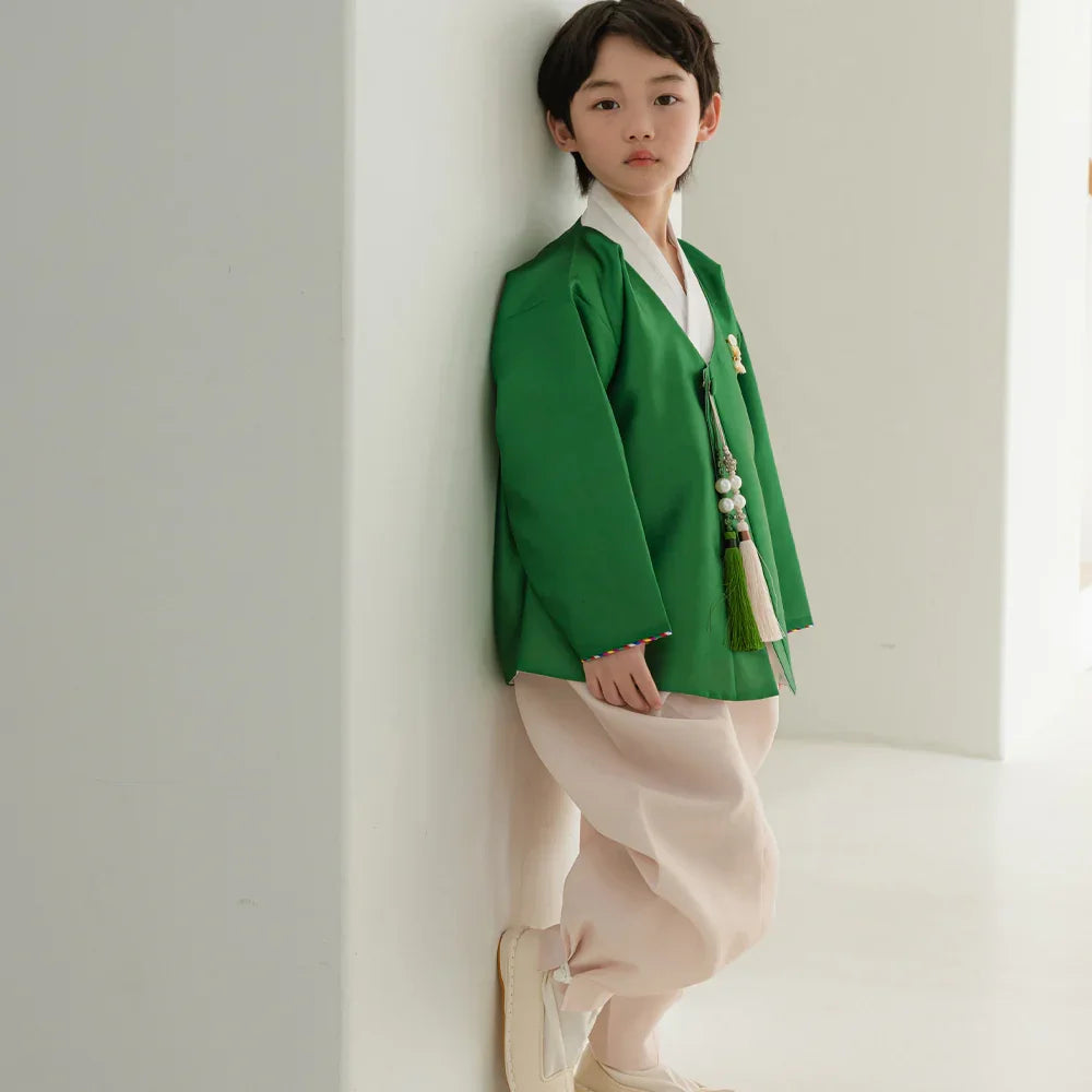 Dongjin Green Magoja Boy Hanbok (1-7YR) - Native Korean