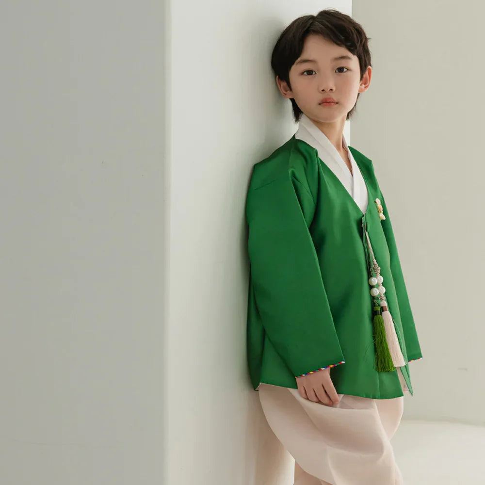Dongjin Green Magoja Boy Hanbok (1-7YR) - Native Korean