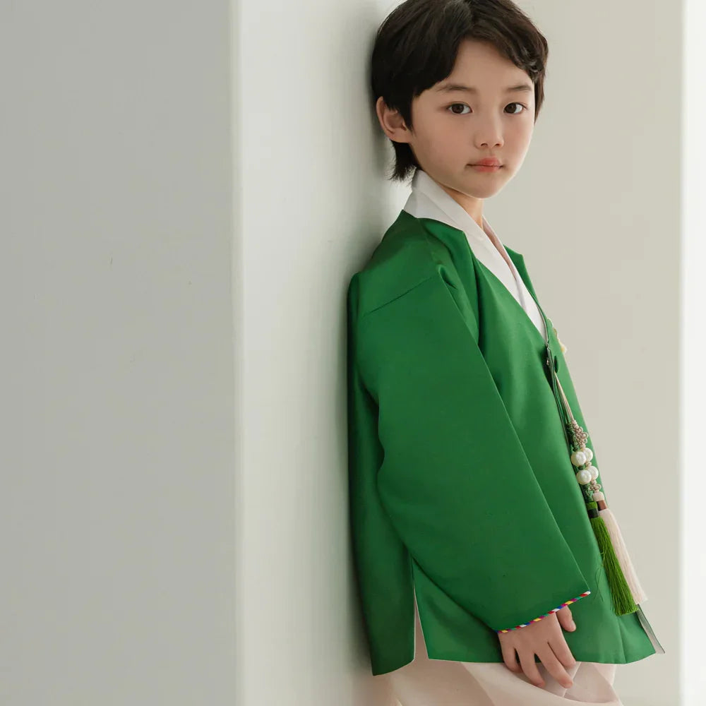 Dongjin Green Magoja Boy Hanbok (1-7YR) - Native Korean
