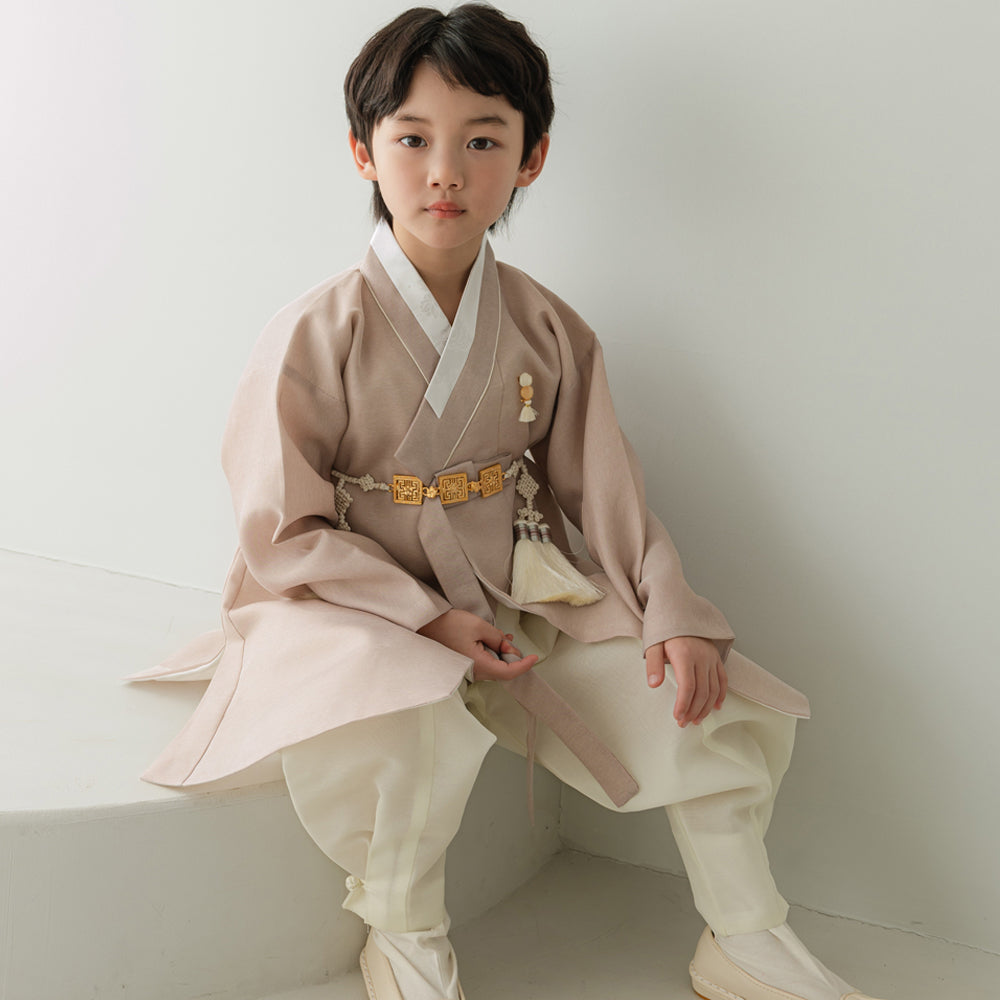 Jeongjin D.Beige Ivory Boy Hanbok (100D-10YR)
