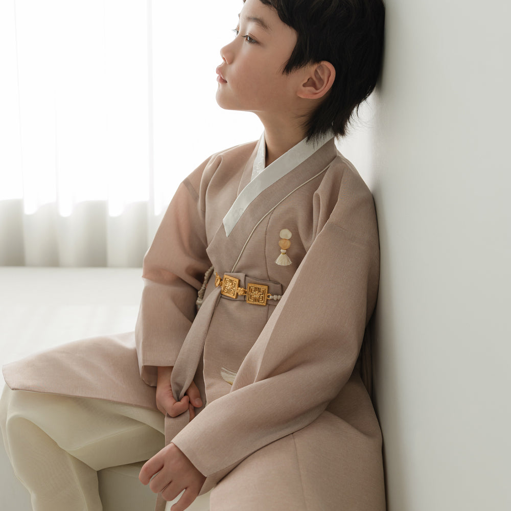 Jeongjin D.Beige Ivory Boy Hanbok (100D-10YR)