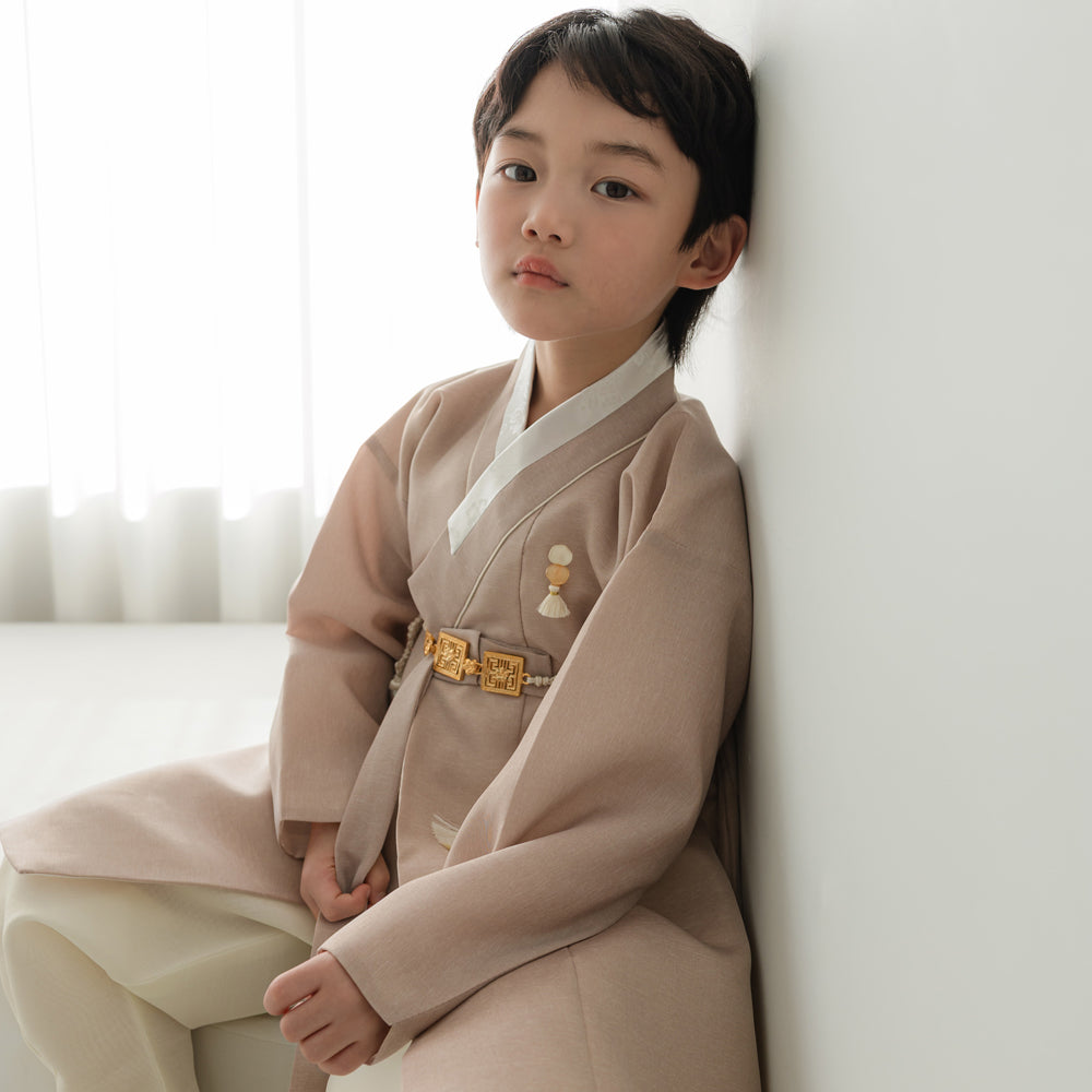 Jeongjin D.Beige Ivory Boy Hanbok (100D-10YR)