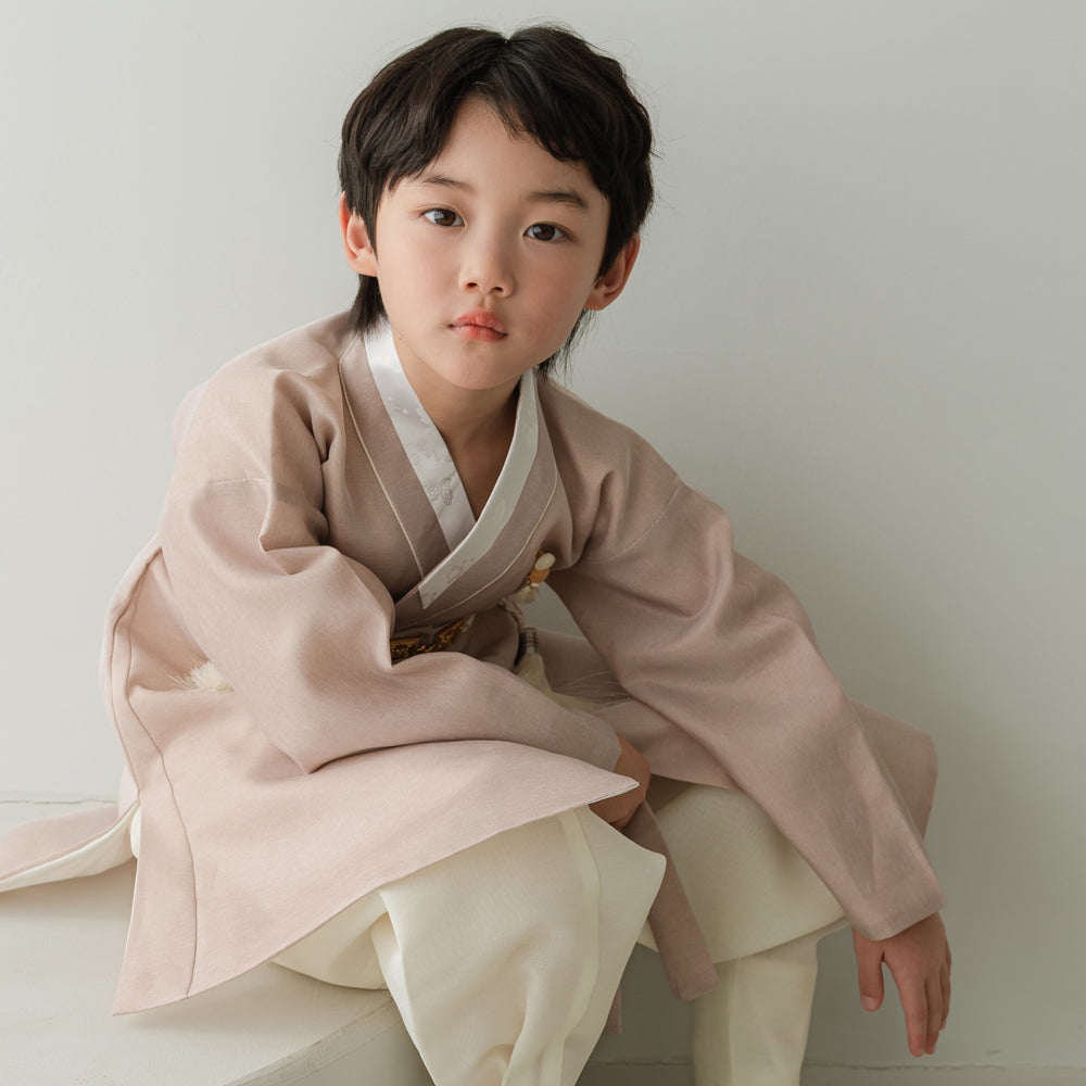 Jeongjin D.Beige Ivory Boy Hanbok (100D-10YR)
