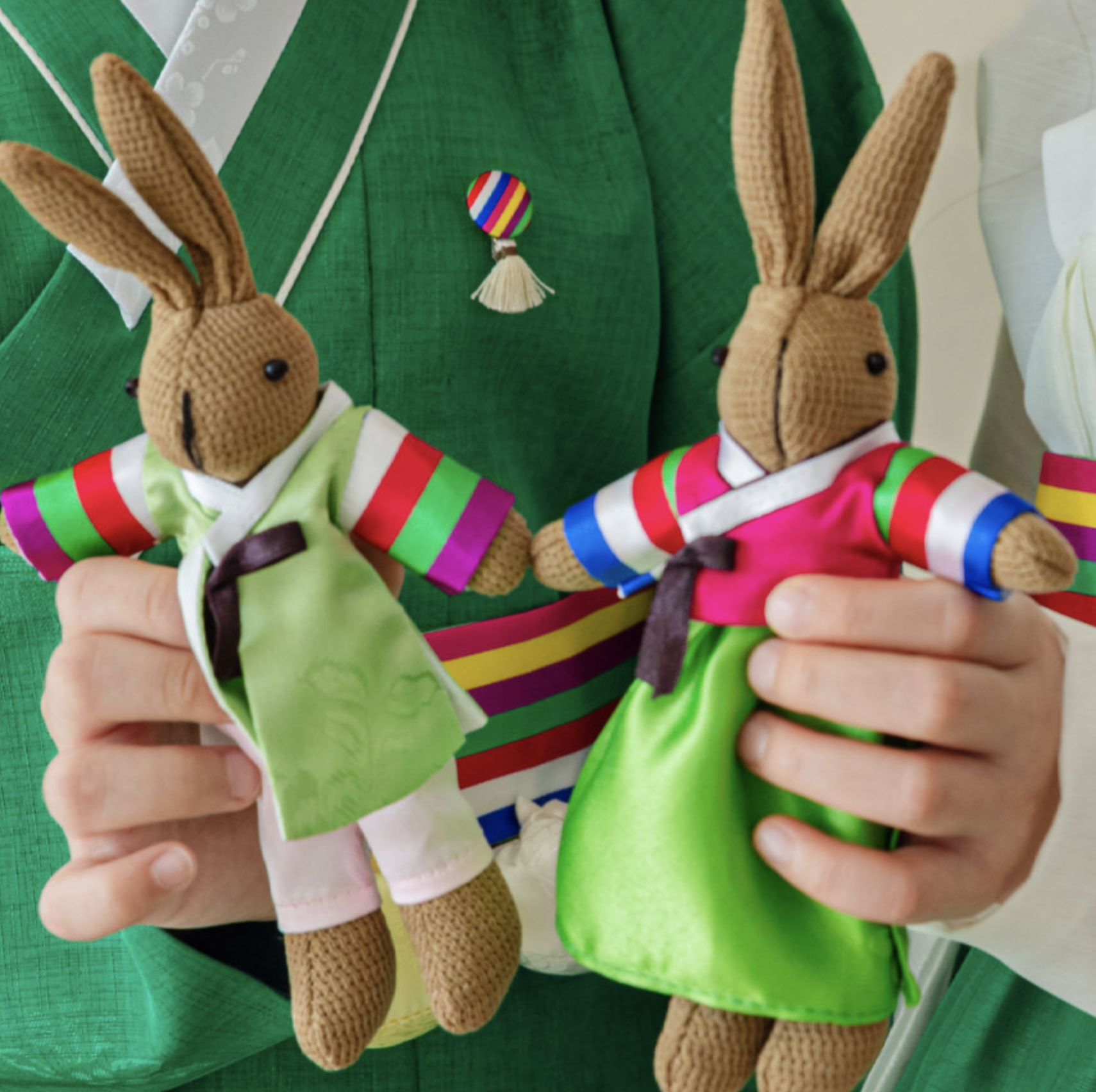 Hanbok Rabbit Doll Key Ring