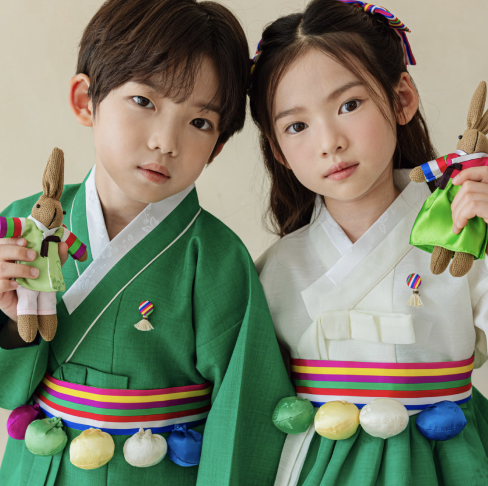 Hanbok Rabbit Doll Key Ring