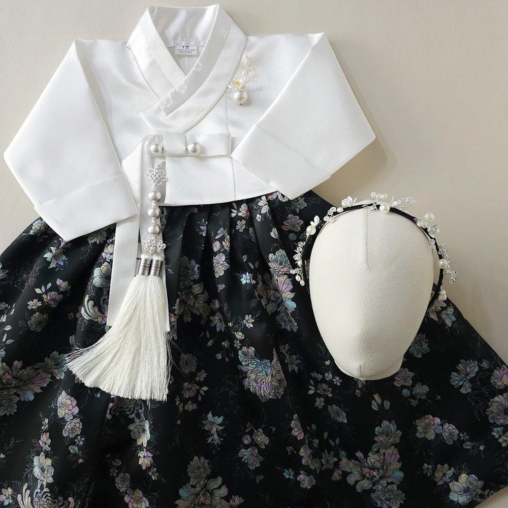 Black Pearl Girl Hanbok (100D-15YR) - Native Korean