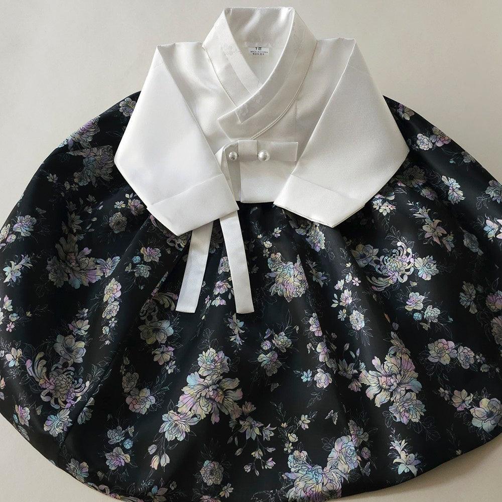 Black Pearl Girl Hanbok (100D-15YR) - Native Korean