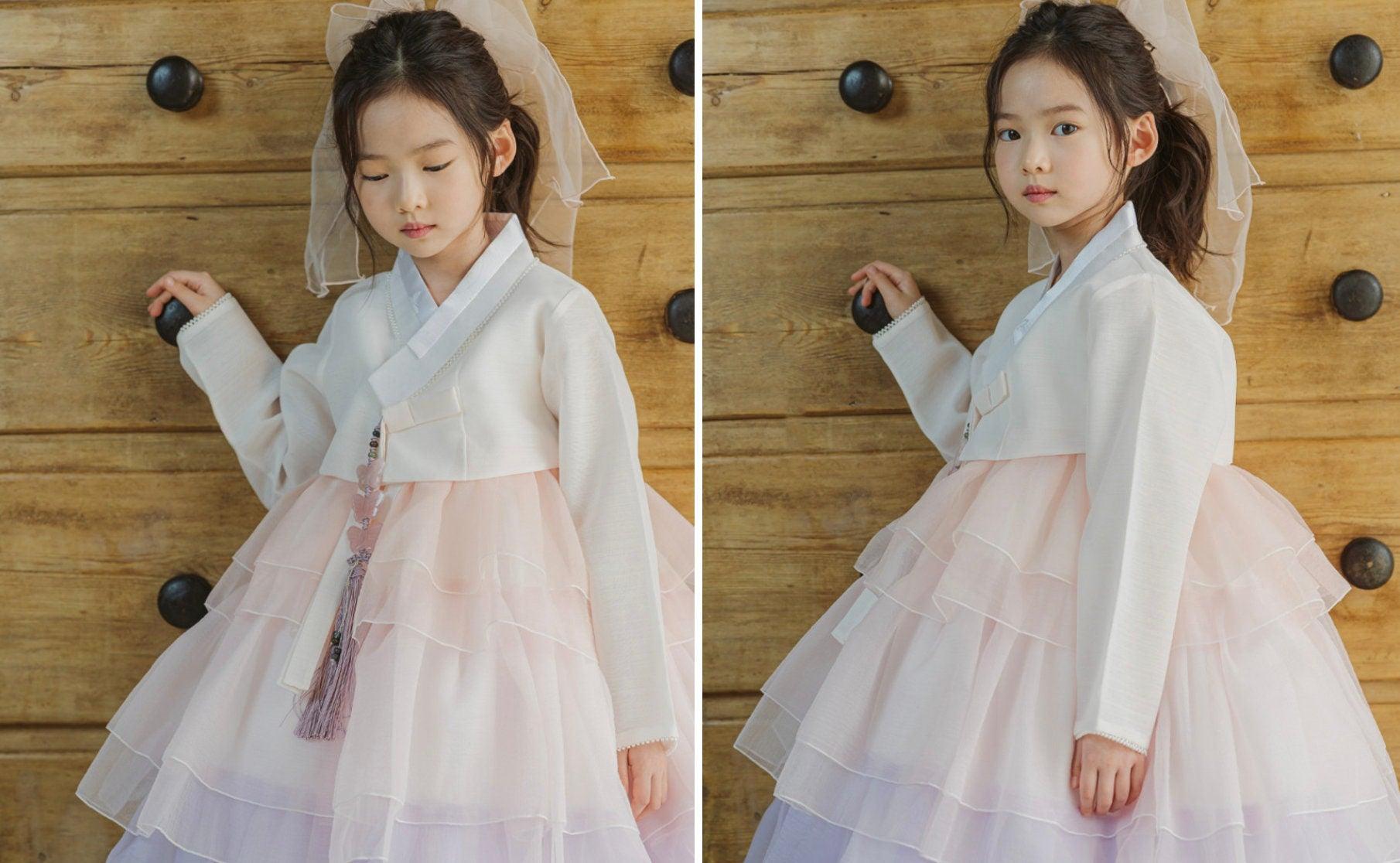 Bora Tulle Dress Girl Hanbok (1-10YR) - Native Korean