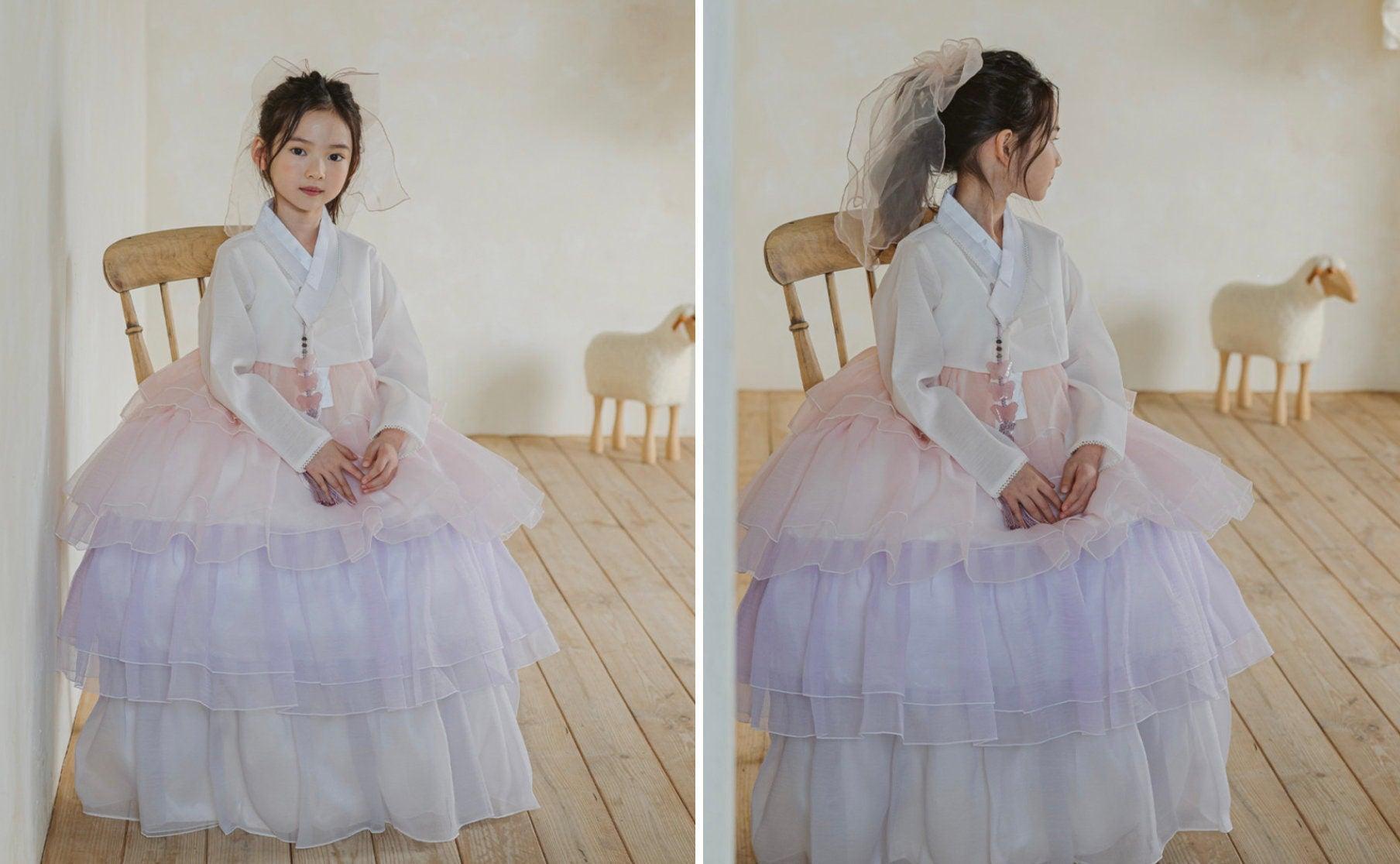 Bora Tulle Dress Girl Hanbok 1 10YR