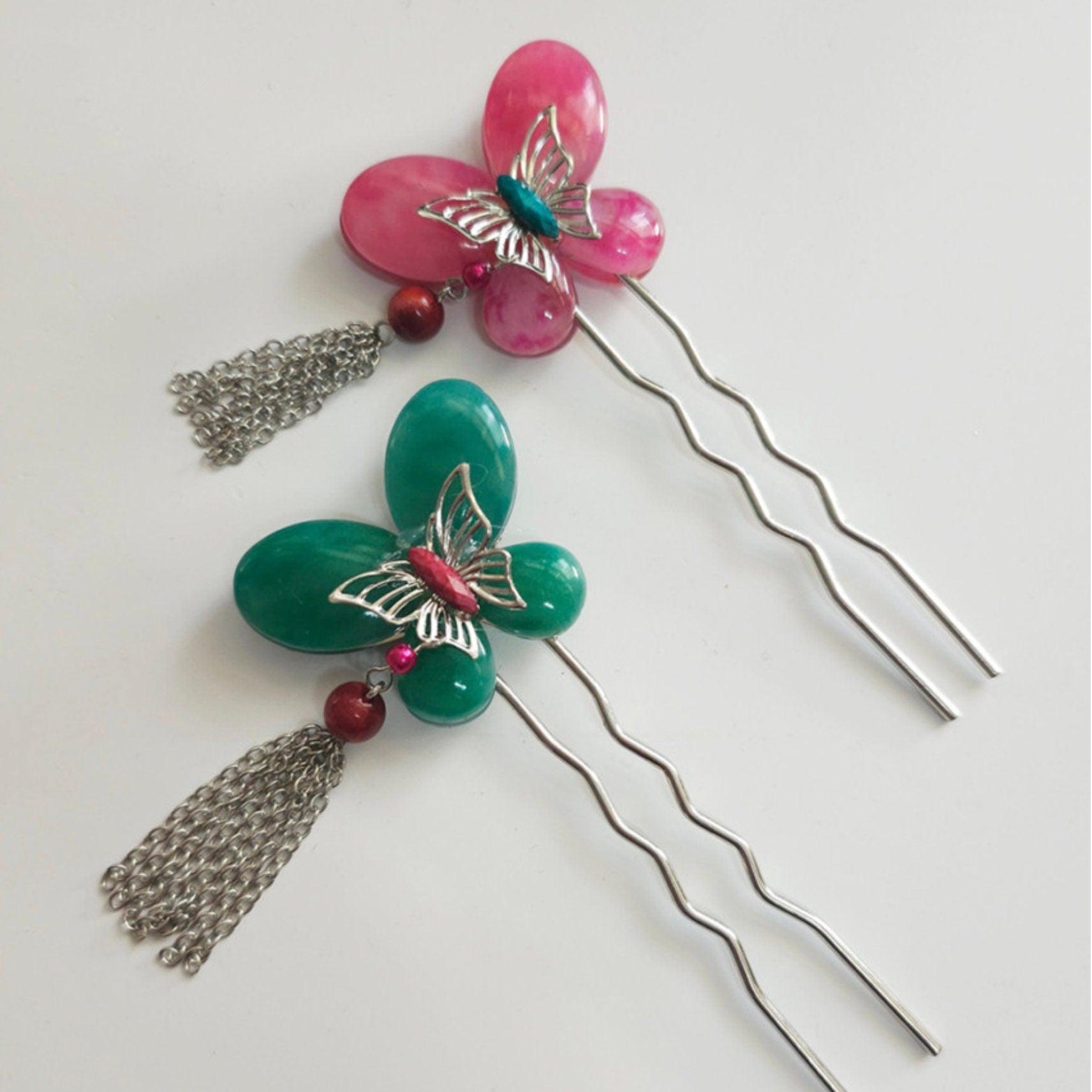 Buffterfly U Shape Hairpin - Native Korean