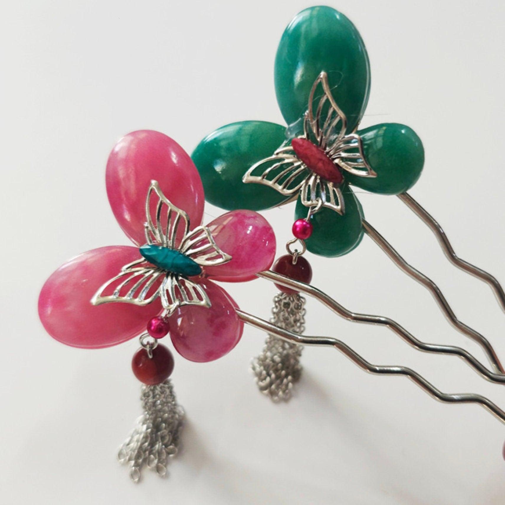 Buffterfly U Shape Hairpin - Native Korean