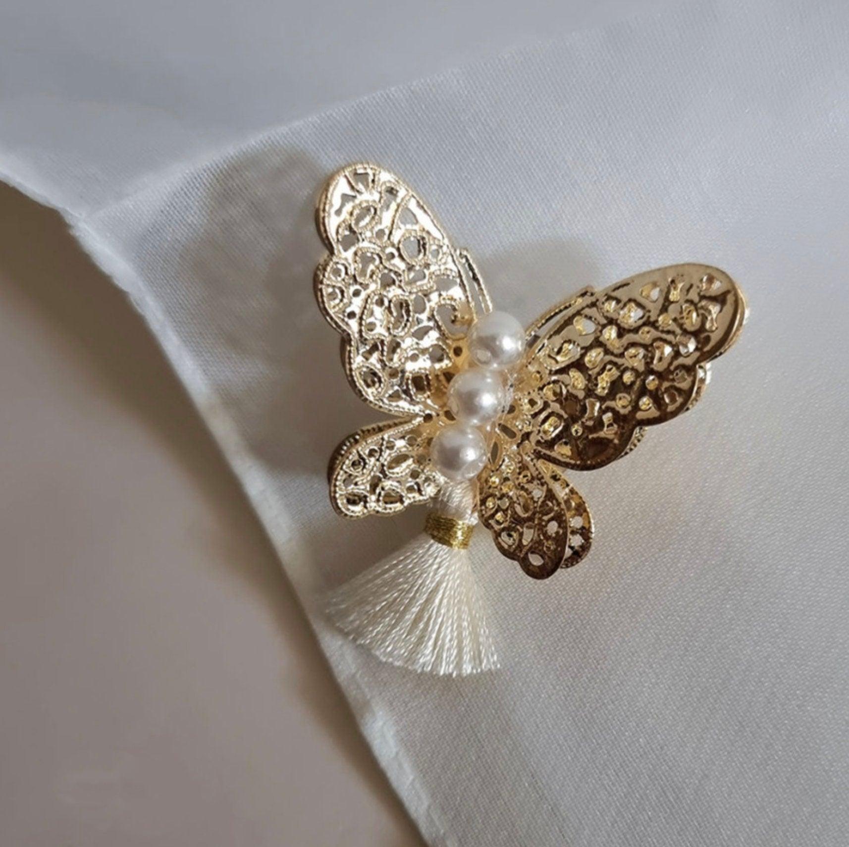 Butterfly Tassel Brooch - Native Korean
