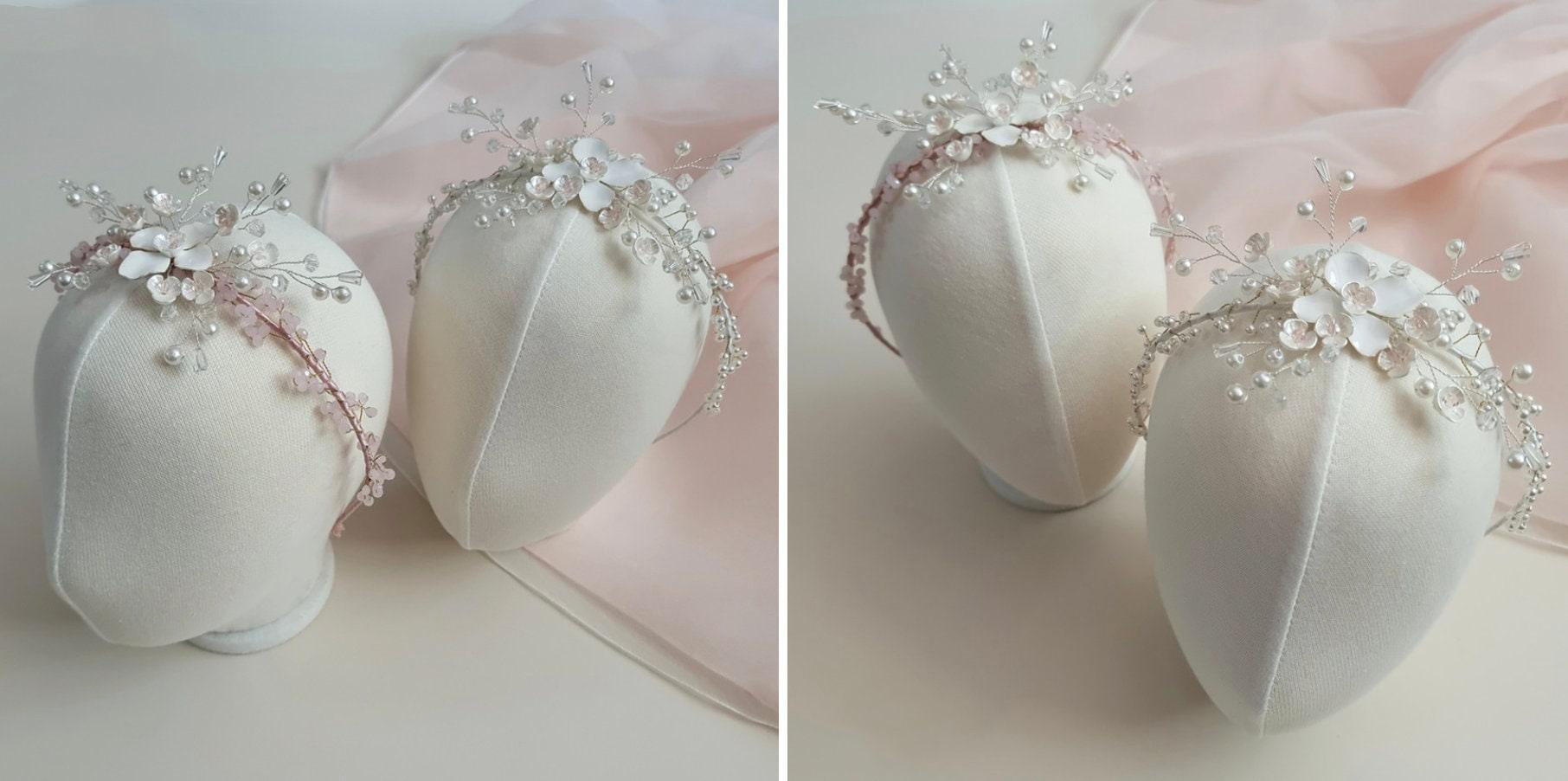 Charming Beads Floral Headband - Native Korean