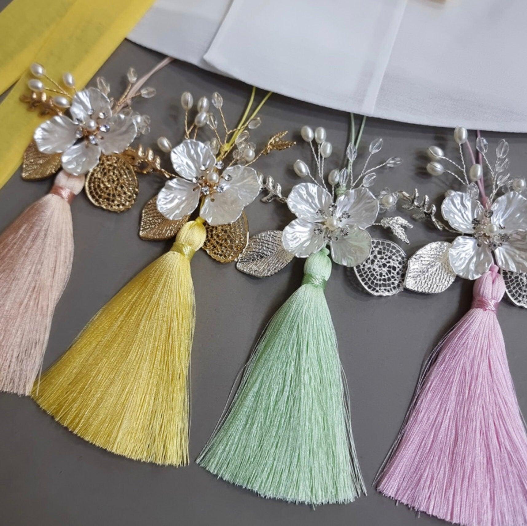 Charming Flower Tassel Norigae - Native Korean