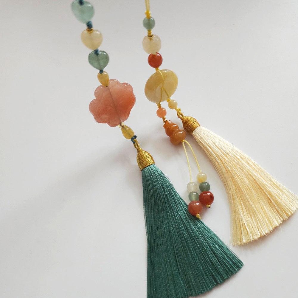 Colorful Jade Tassel Norigae. - Native Korean