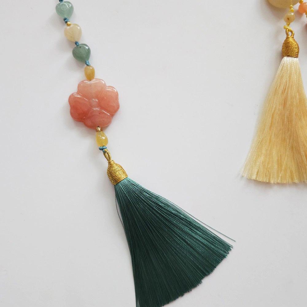 Colorful Jade Tassel Norigae. - Native Korean