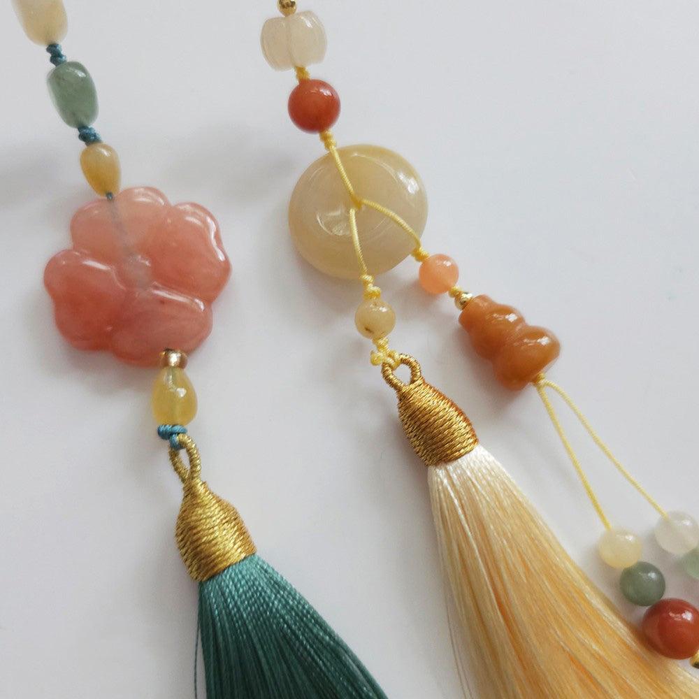 Colorful Jade Tassel Norigae. - Native Korean