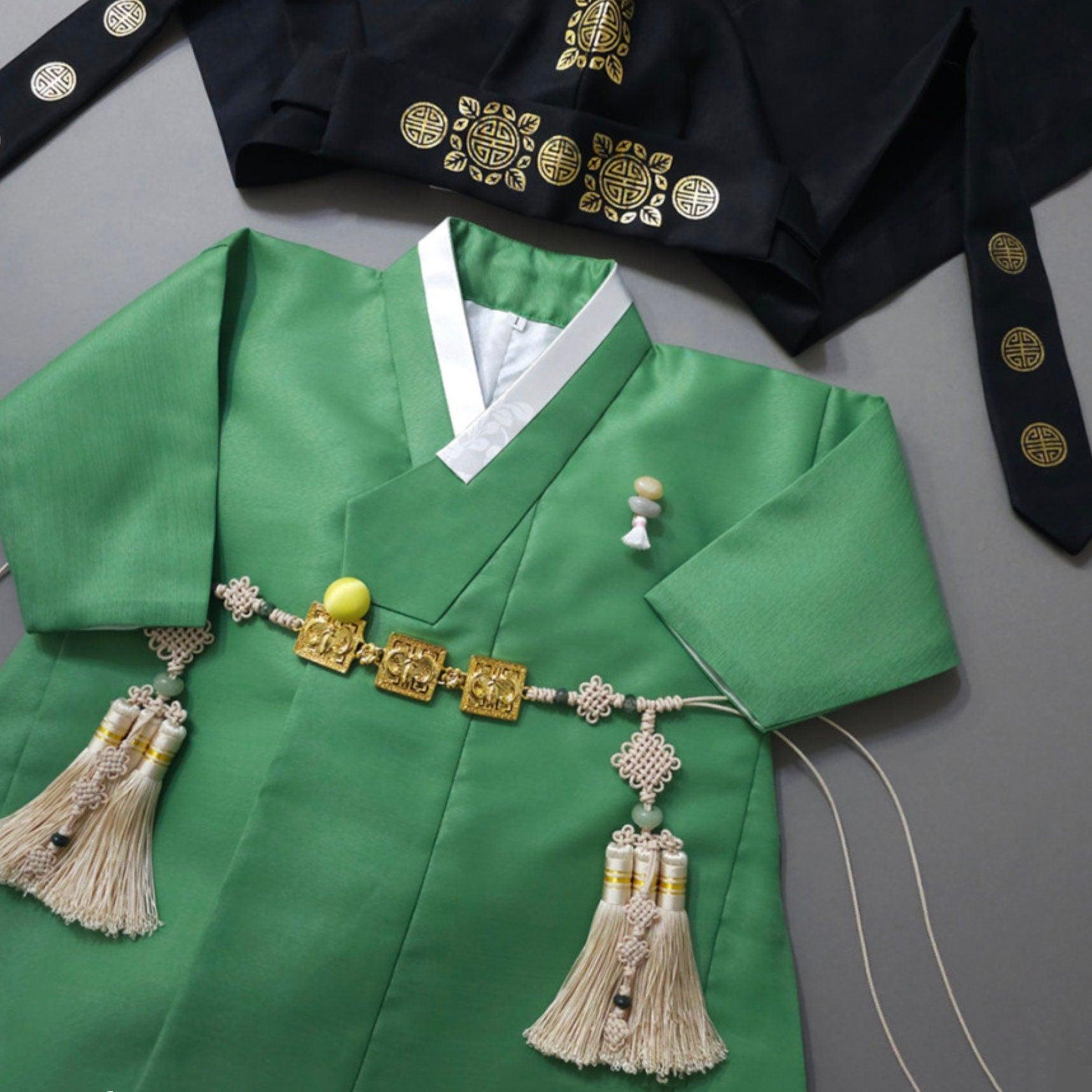 Danwoo Green Boy Hanbok (100D-10YR) - Native Korean