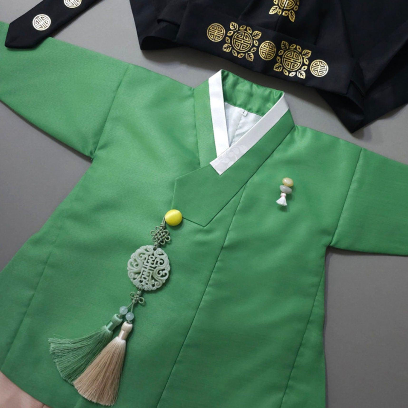 Danwoo Green Boy Hanbok (100D-10YR) - Native Korean