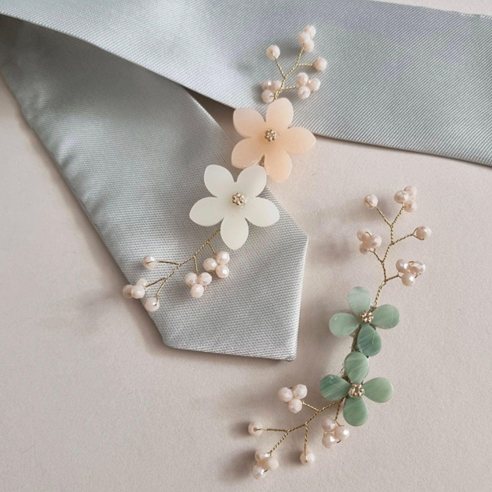Duo Floral Brooch - Native Korean