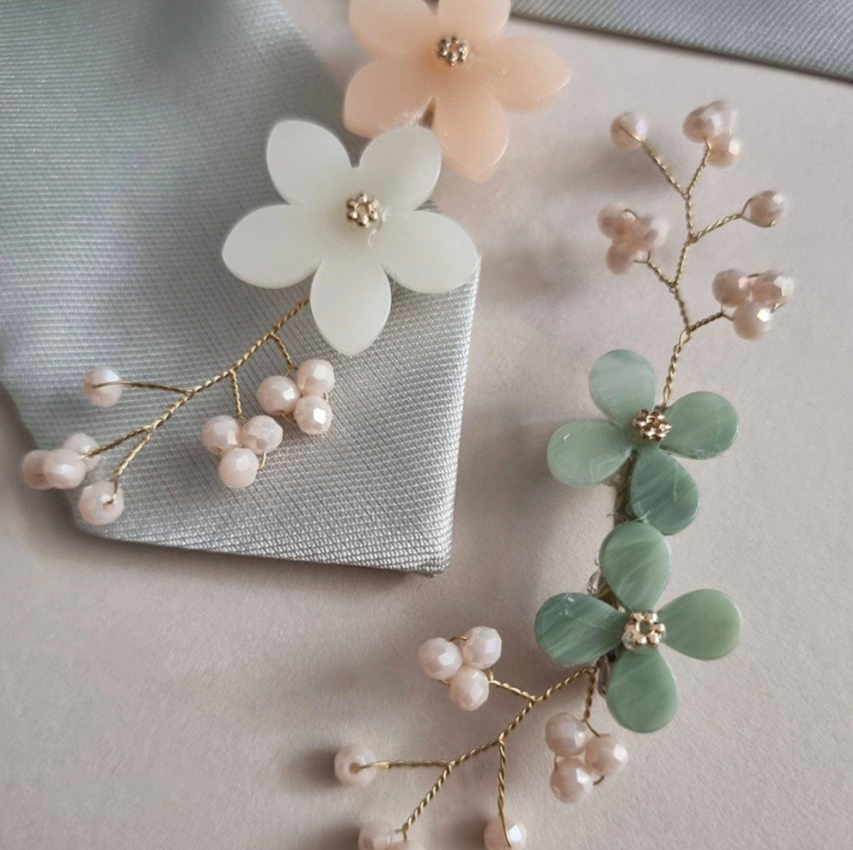 Duo Floral Brooch - Native Korean