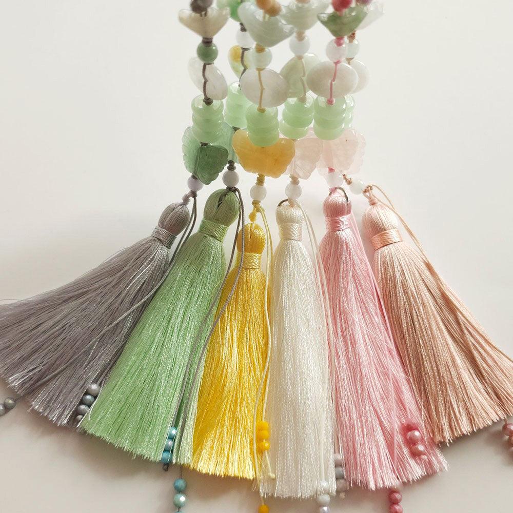 Elegant Jade Tassel Norigae - Native Korean