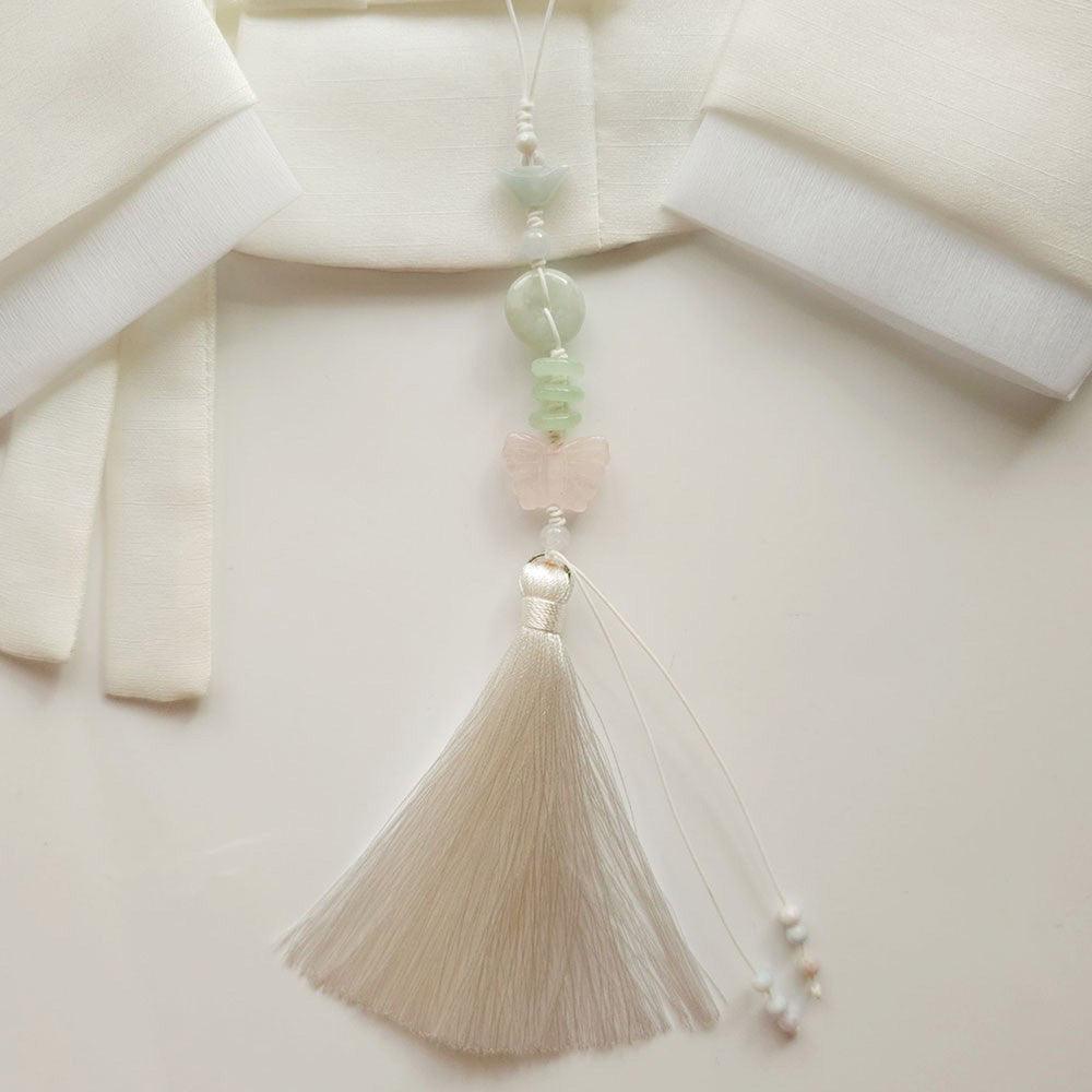 Elegant Jade Tassel Norigae - Native Korean