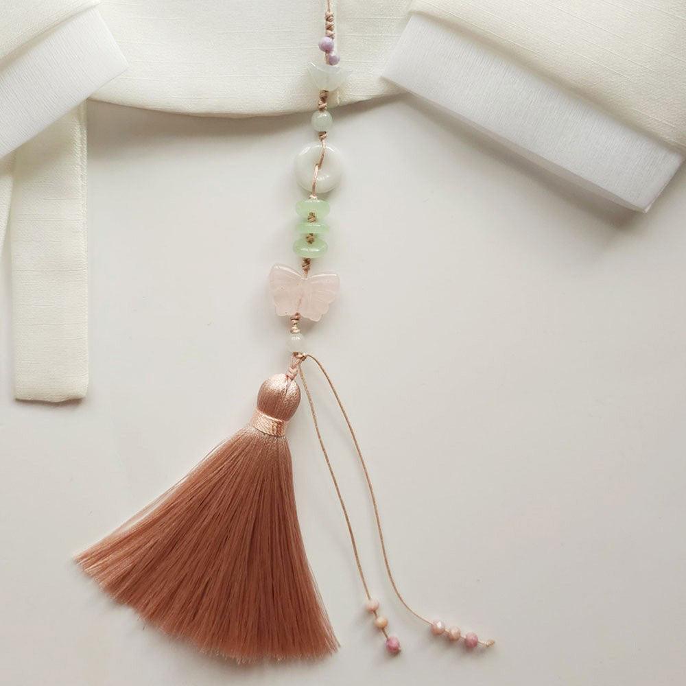 Elegant Jade Tassel Norigae - Native Korean