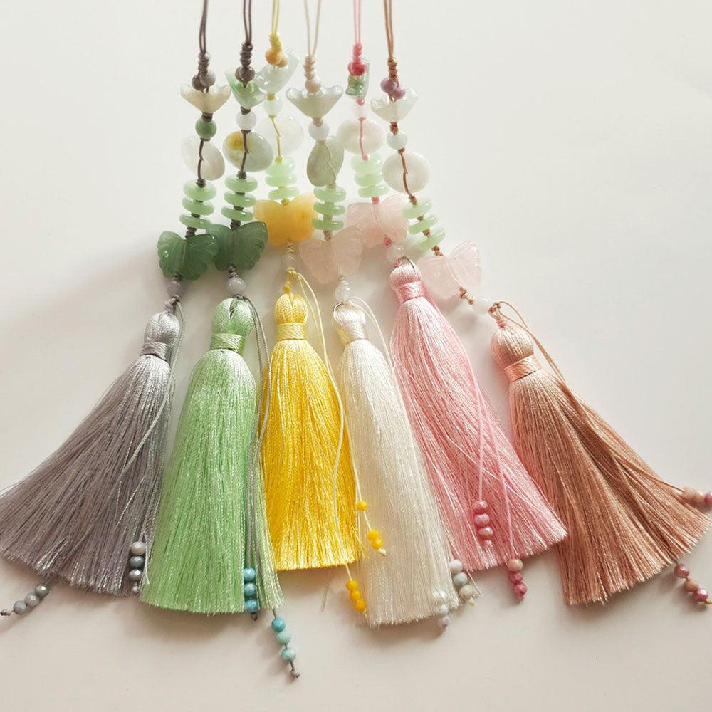Elegant Jade Tassel Norigae - Native Korean