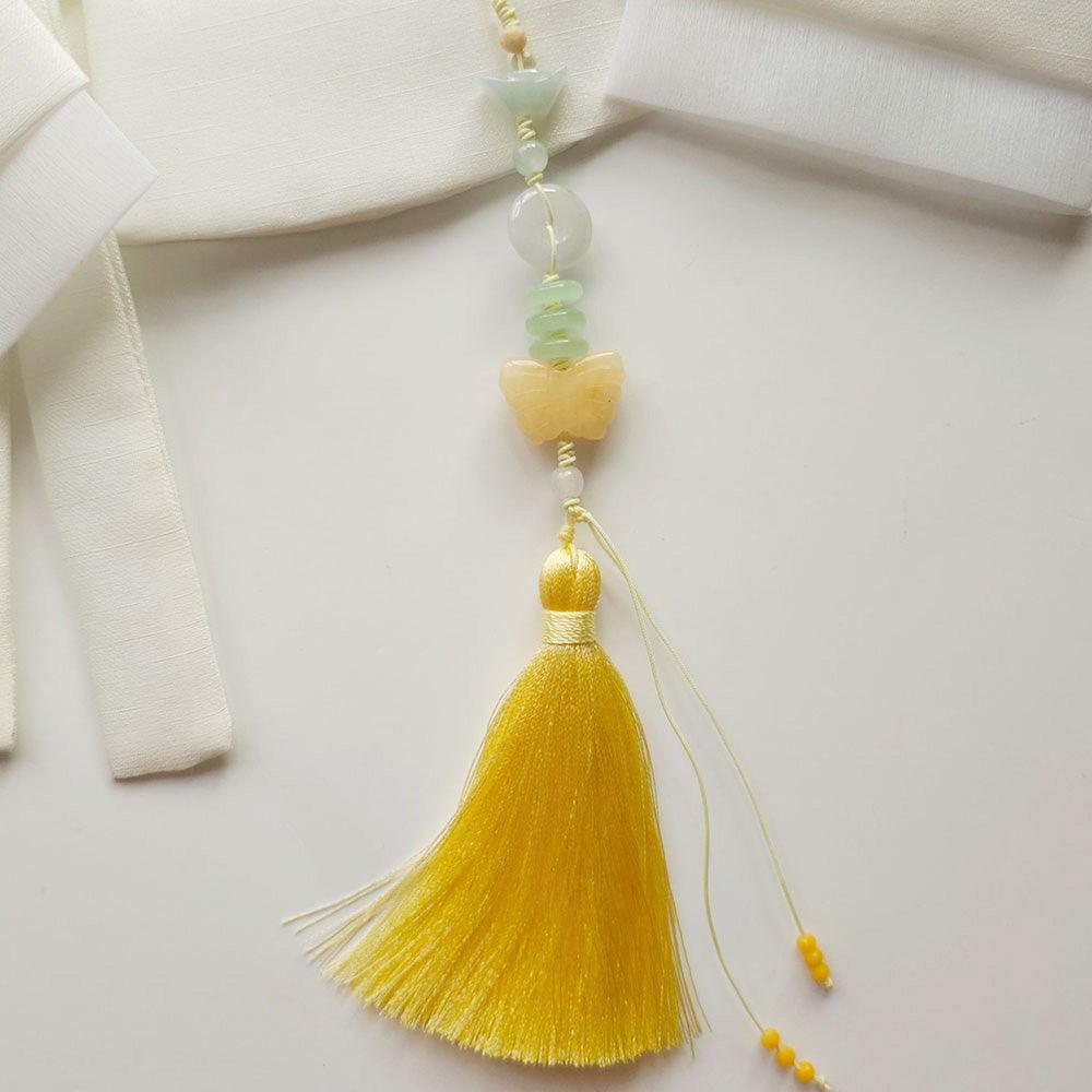 Elegant Jade Tassel Norigae - Native Korean