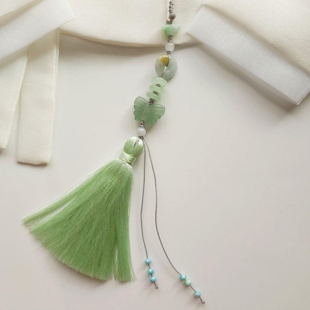 Elegant Jade Tassel Norigae - Native Korean
