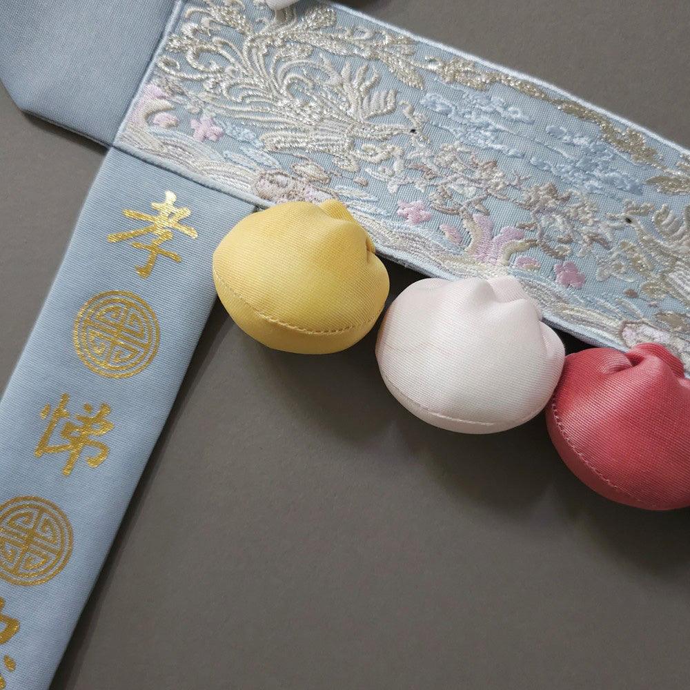 Gold Foil Embroidery Bell Cushion Dol Belt - Native Korean