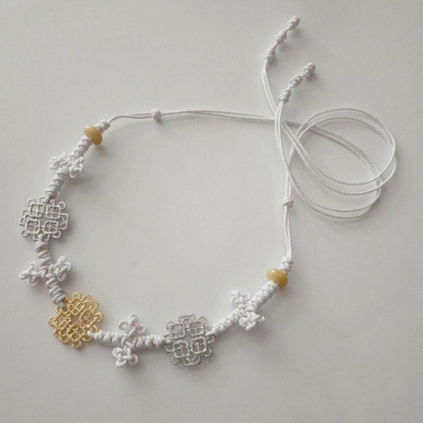Gold Silver Knotted Belt - Native Korean