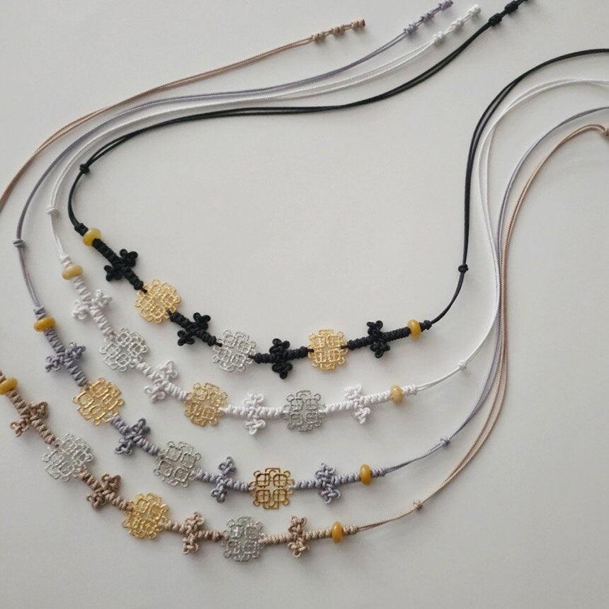 Gold Silver Knotted Belt - Native Korean