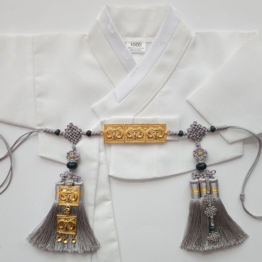Gold Square Ornaments Belt - Native Korean