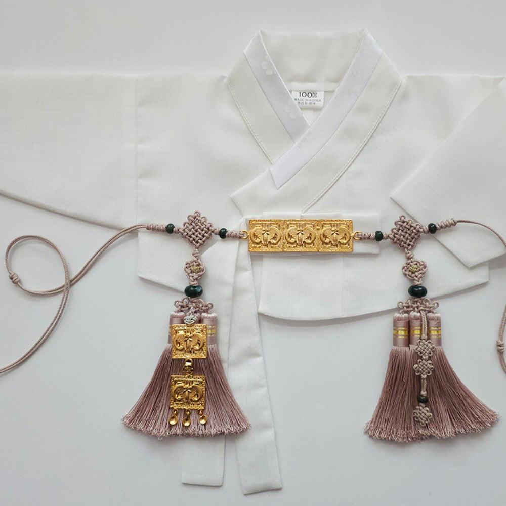 Gold Square Ornaments Belt - Native Korean