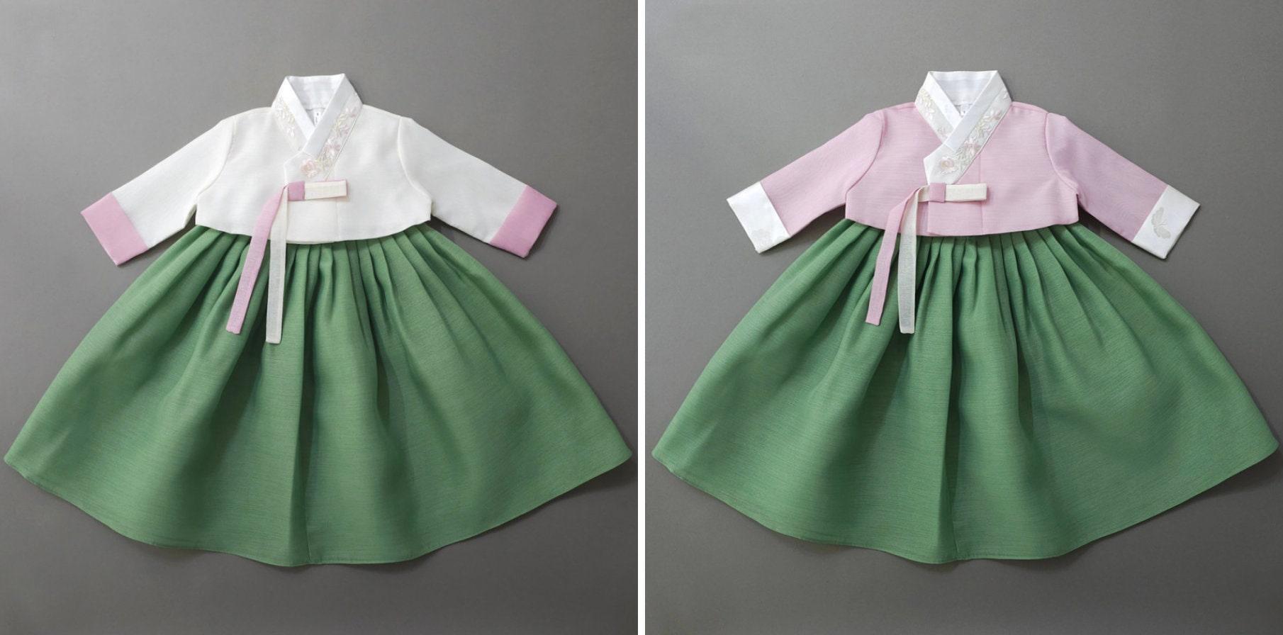 Haena Green Skirt 2 Colors Top Girl Hanbok (1-15YR) - Native Korean