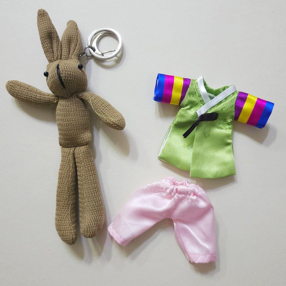 Hanbok Rabbit Doll Key Ring - Native Korean