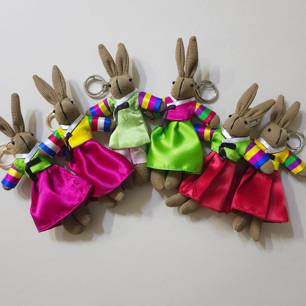 Hanbok Rabbit Doll Key Ring - Native Korean