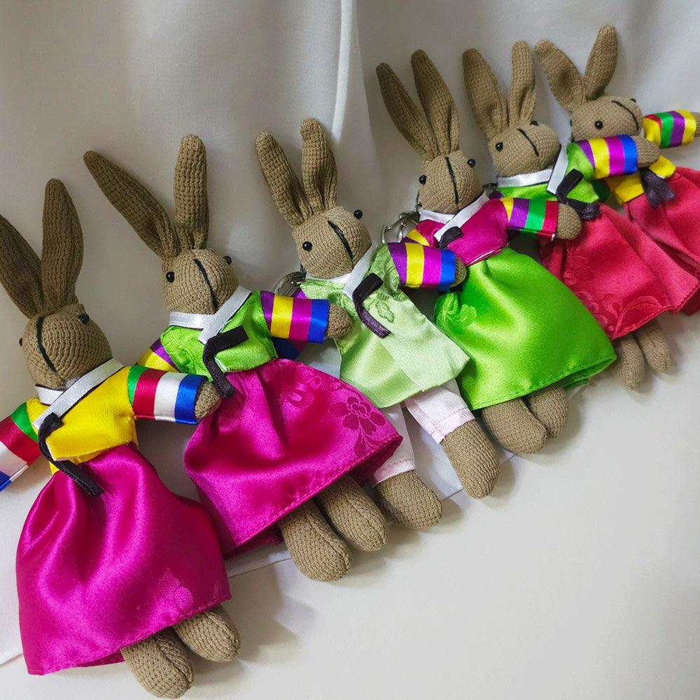 Hanbok Rabbit Doll Key Ring - Native Korean