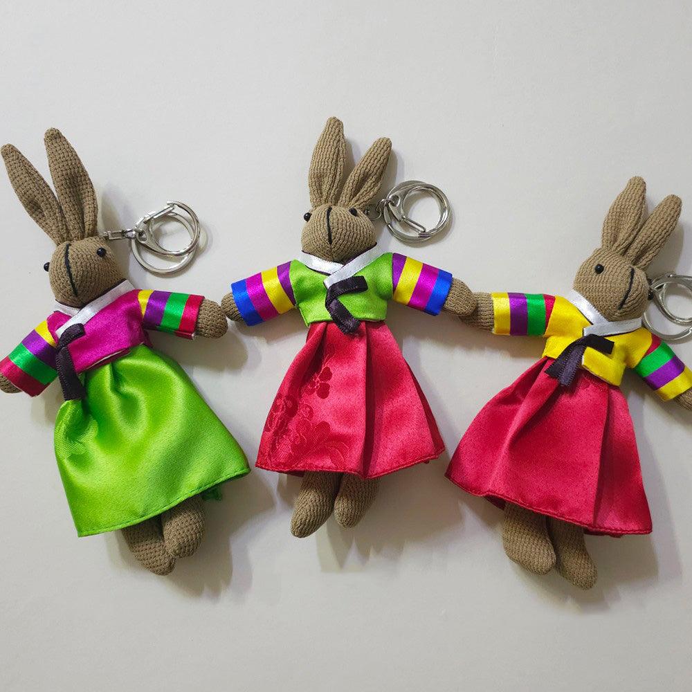 Hanbok Rabbit Doll Key Ring - Native Korean