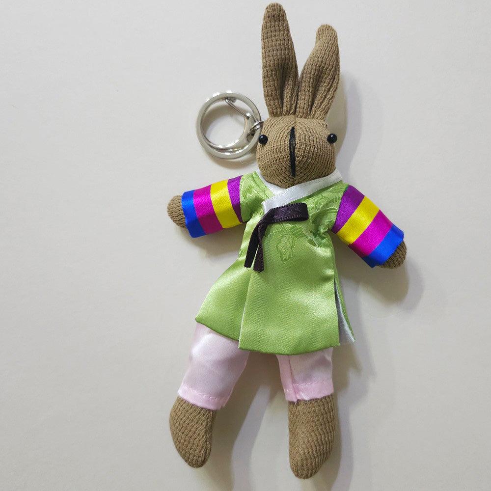 Hanbok Rabbit Doll Key Ring - Native Korean