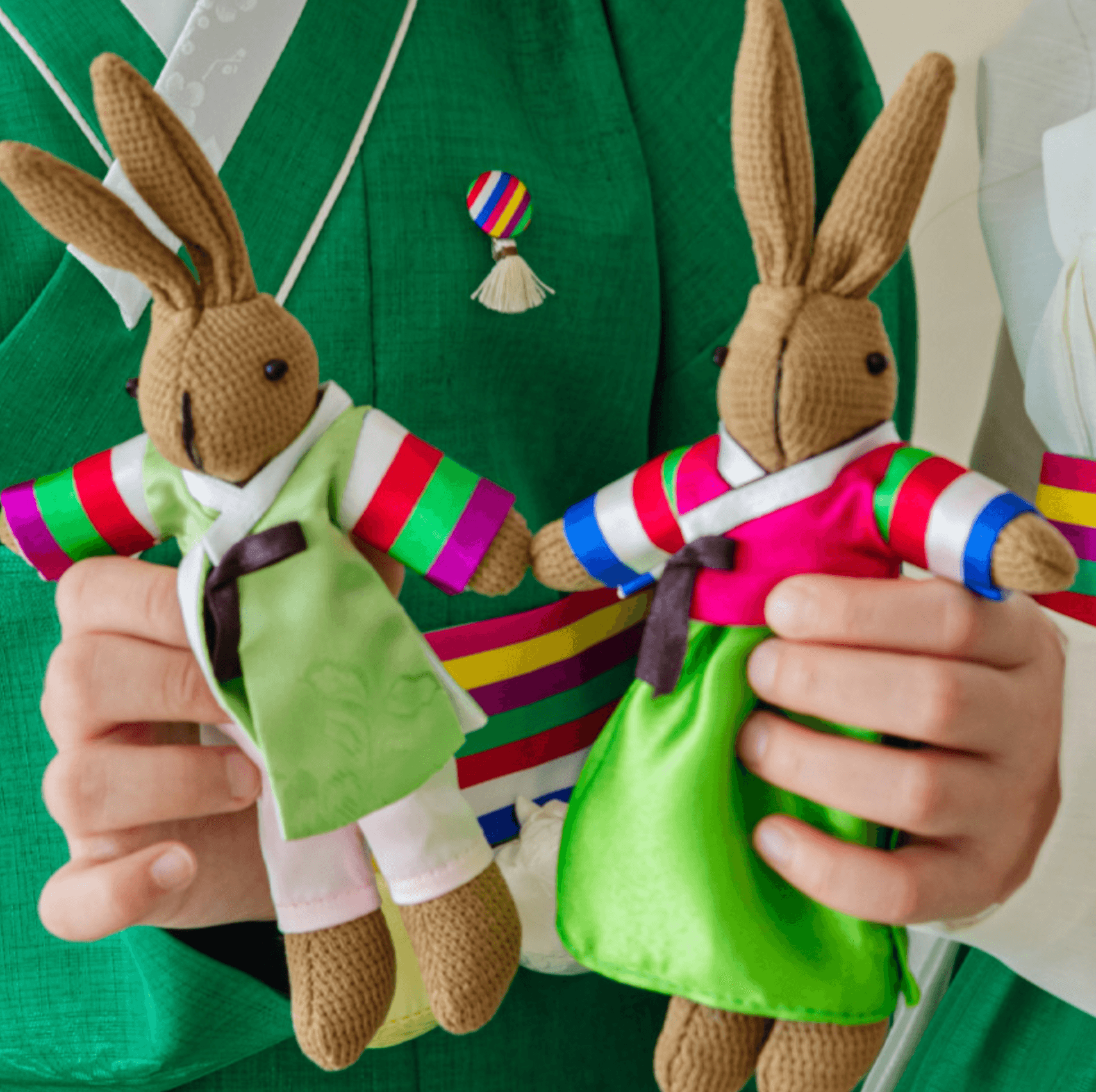 Hanbok Rabbit Doll Key Ring - Native Korean
