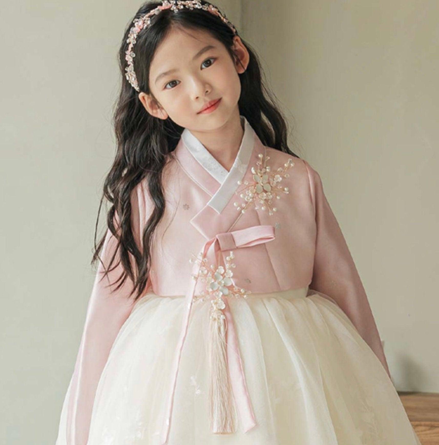 Haul Lace Dress Girl Hanbok (100D-8YR) - Native Korean