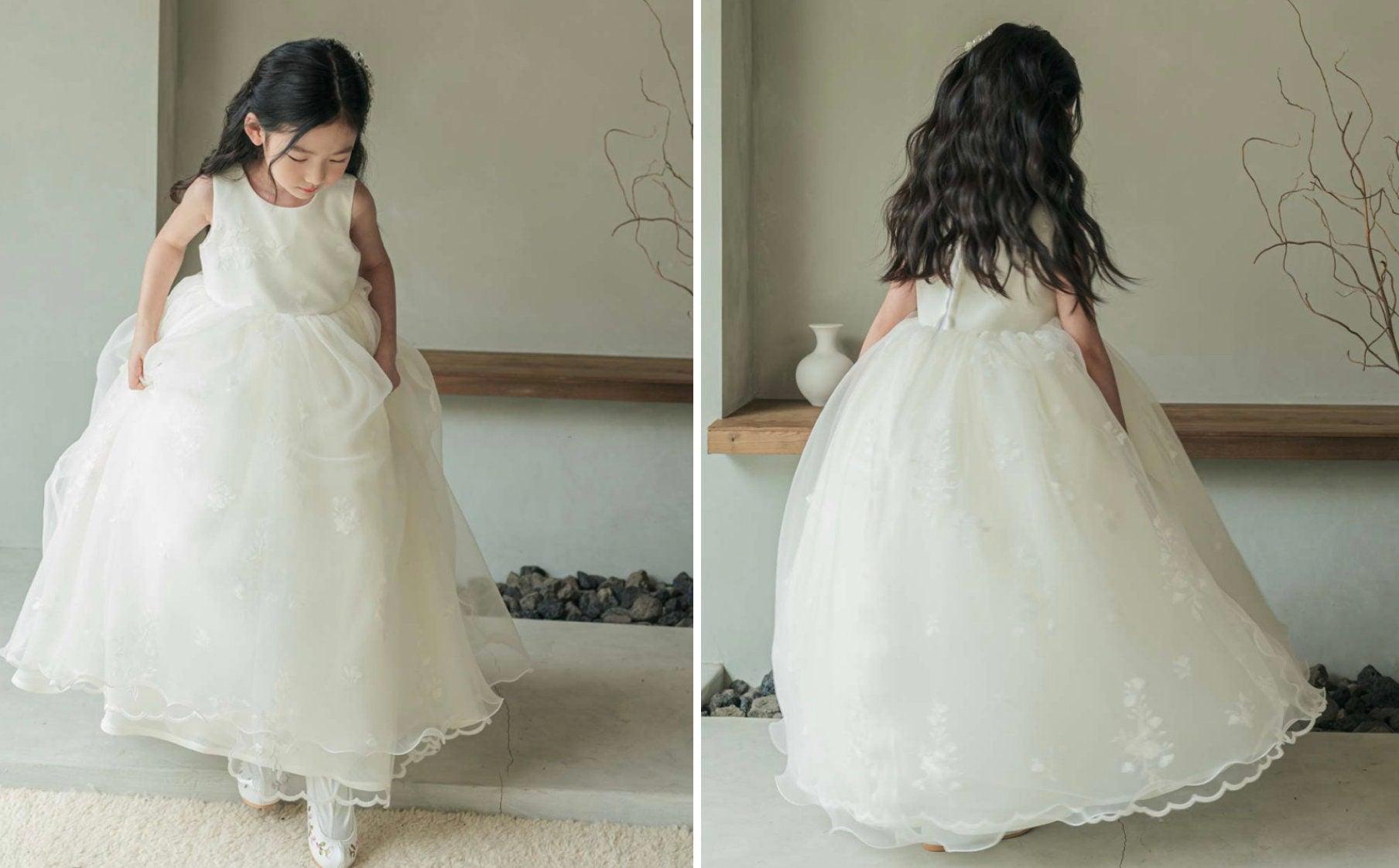 Haul Lace Dress Girl Hanbok (100D-8YR) - Native Korean