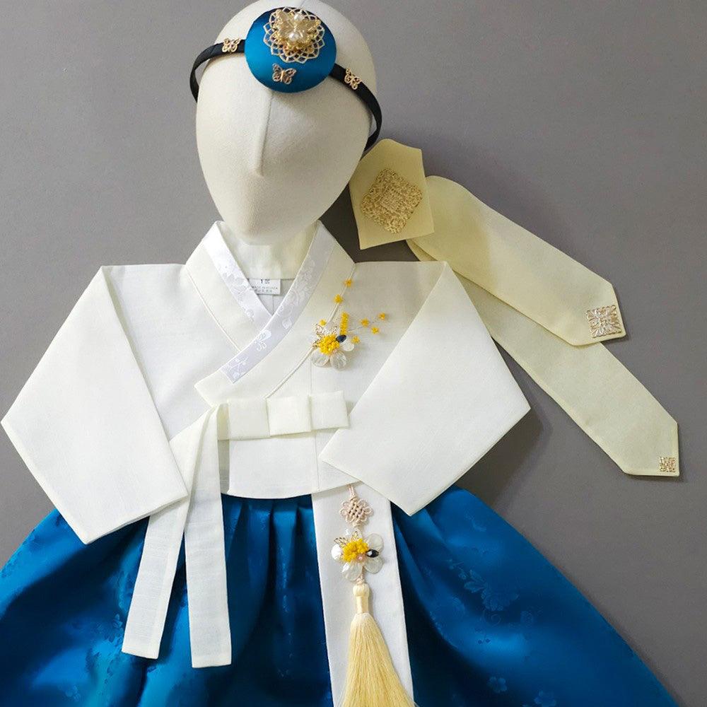 Heejin Blue Skirt Girl Hanbok (100D-15YR) - Native Korean