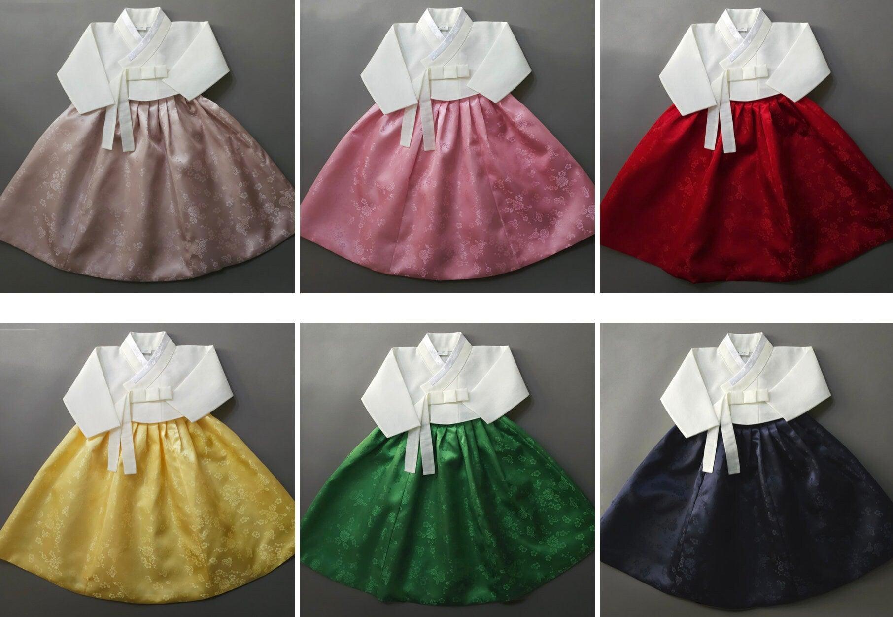 Heejin Ivory Jeogori-7 Colors Skirt Girl Hanbok (100D-15YR) - Native Korean